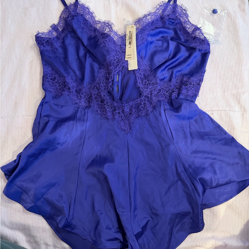 Victoria's Secret Royal Blue Lace Chemise